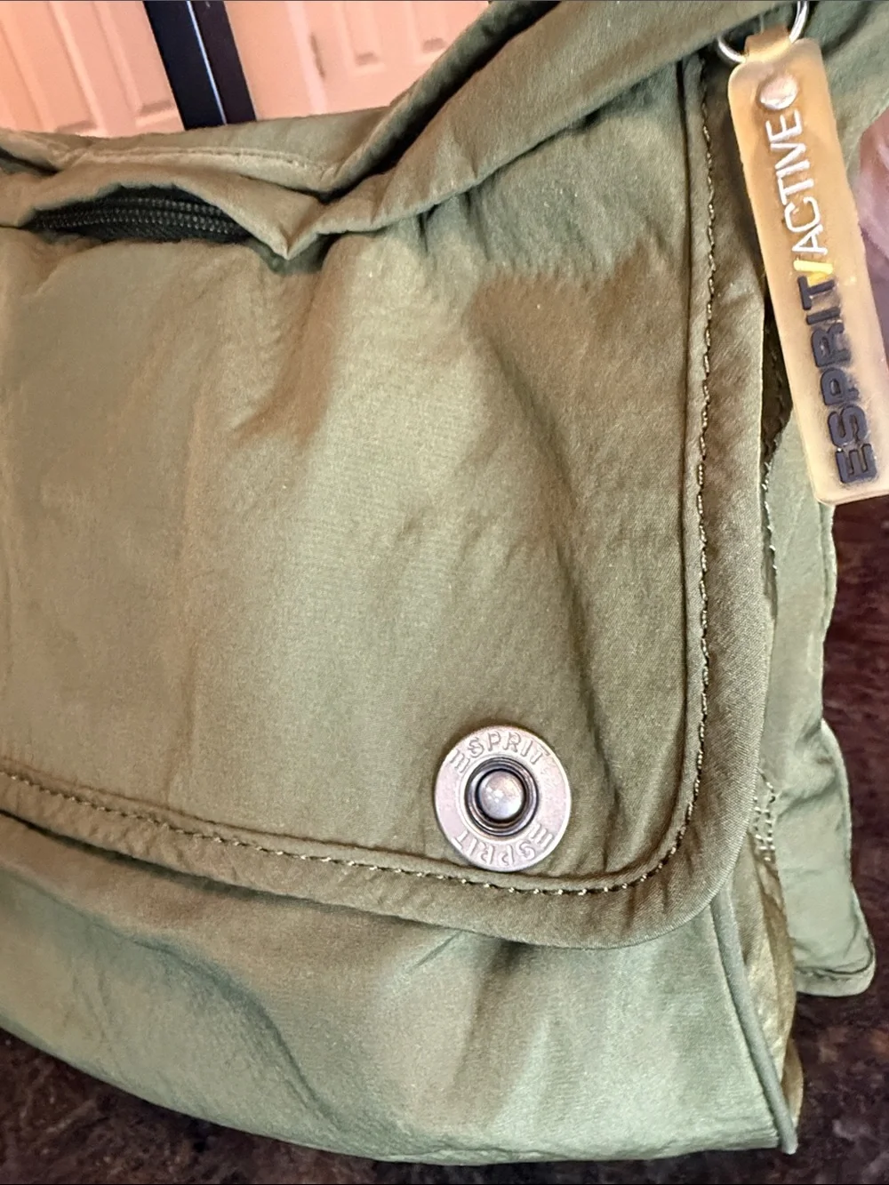 Vintage Y2K Esprit Sport Green Slouchy Hobo/Crossbody Bag